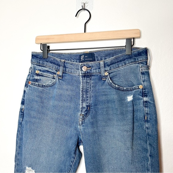 GAP‎ Denim Distressed Girlfriend Straight Leg Jeans 28 - Picture 3 of 8